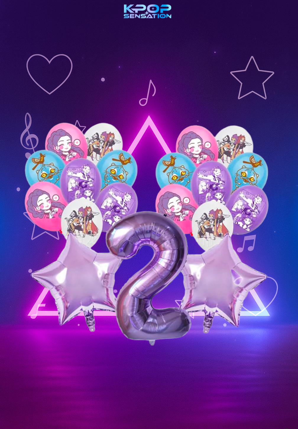 Ballons K-Pop Demon Hunters™ – Chiffres d’anniversaire (19 pièces)