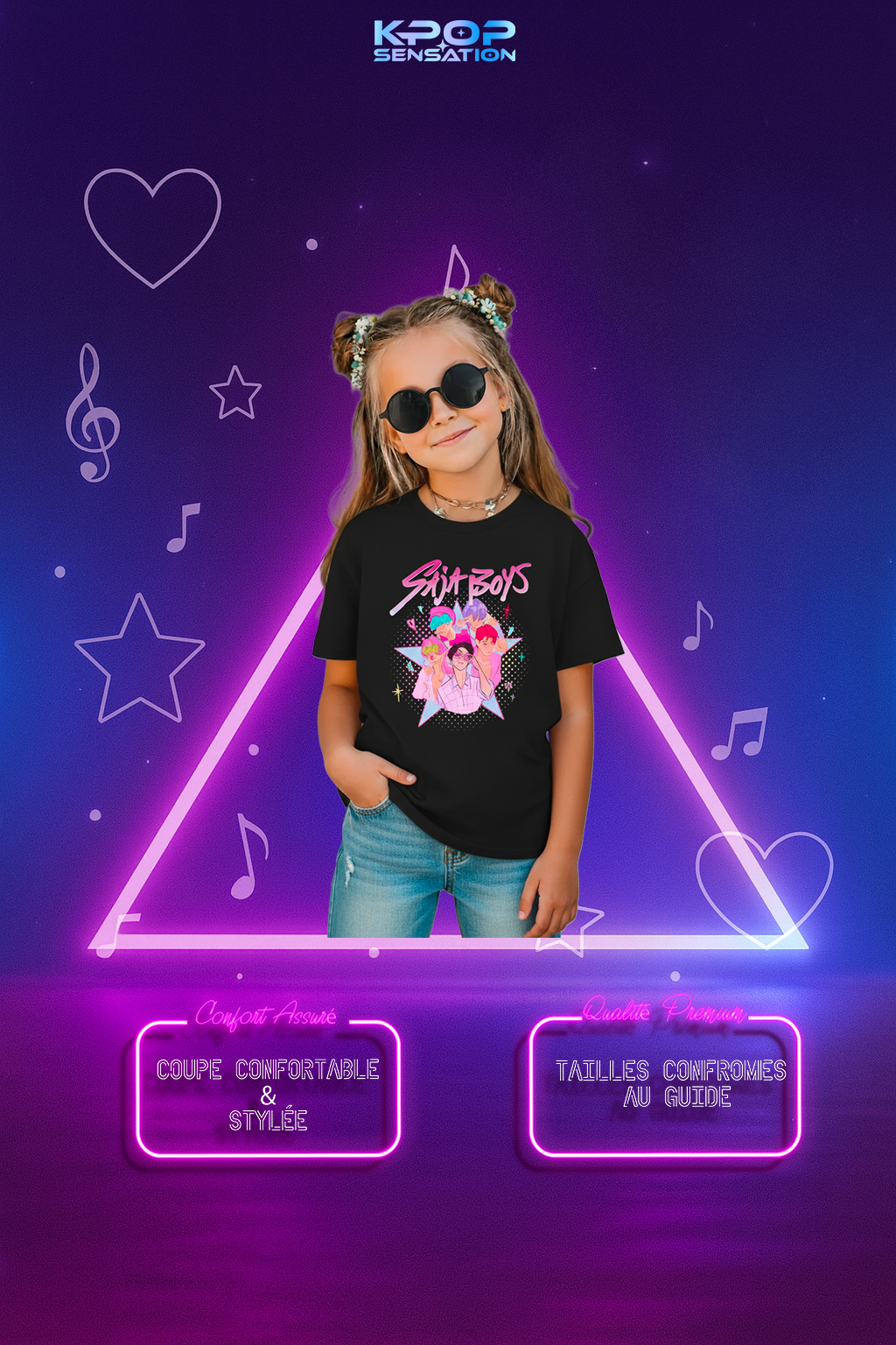 T-Shirt Enfant K-Pop Demon Hunters – Unisexe