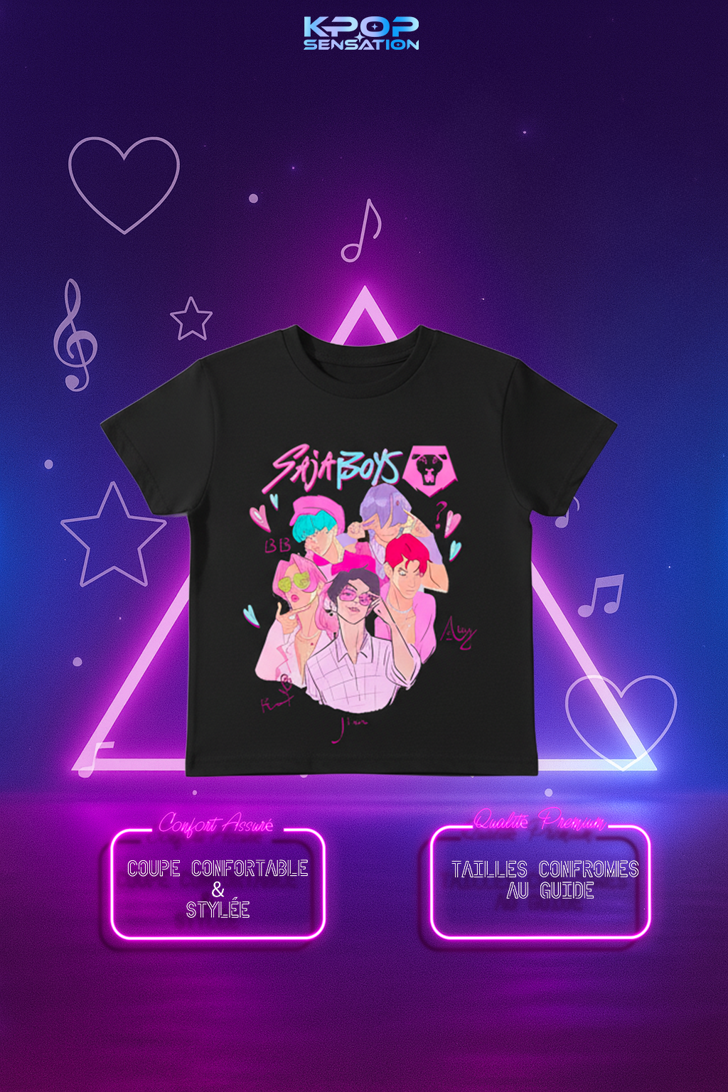 T-Shirt Enfant K-Pop Demon Hunters – Unisexe