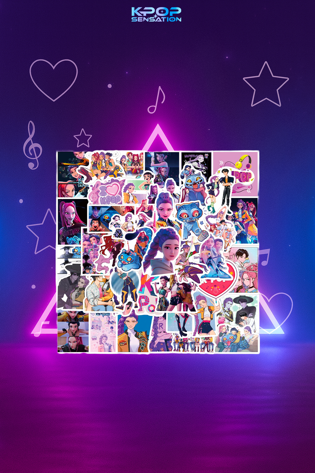 55 autocollants Demon Hunters