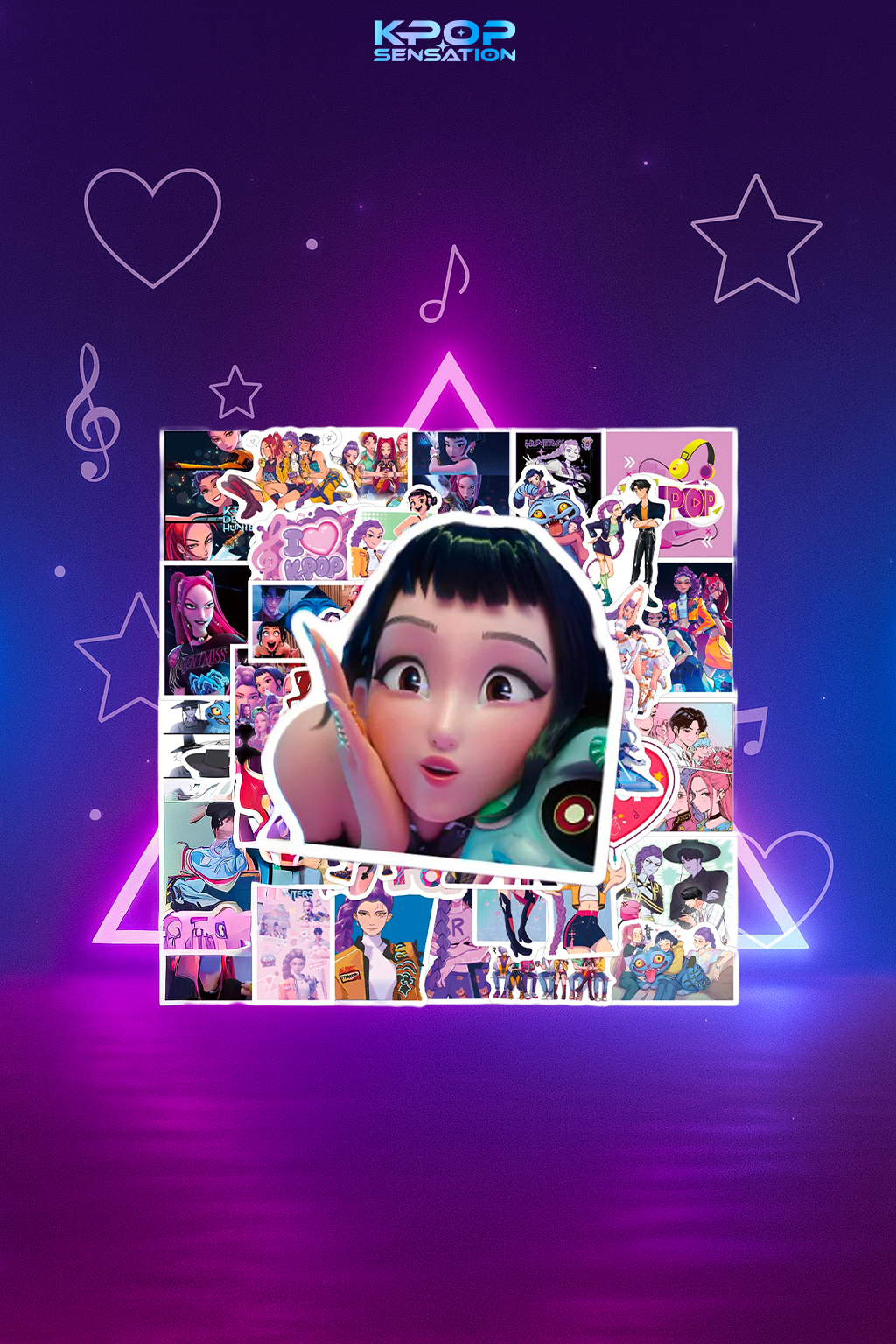 55 autocollants Demon Hunters